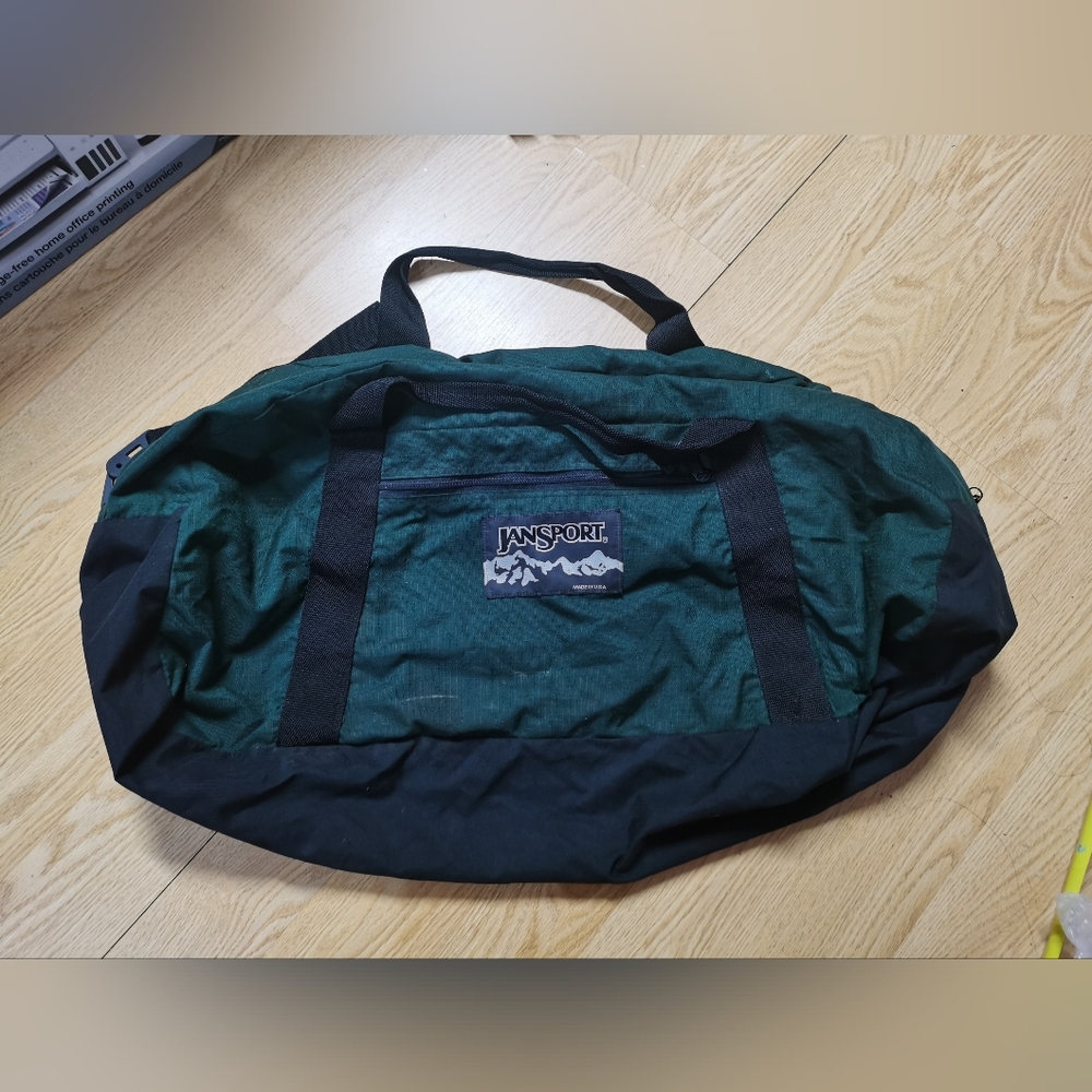 Vintage Jansport Duffle Large Bag Green
